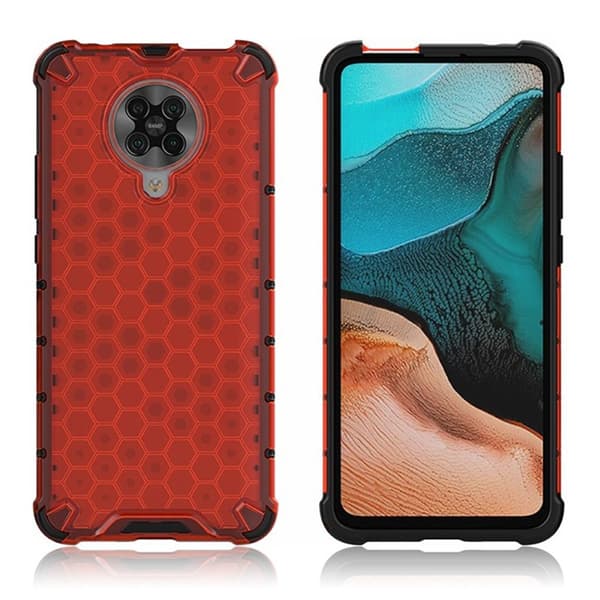 Bofink Honeycomb Xiaomi Redmi K30 Pro / Poco F2 kuoret - Punainen Red