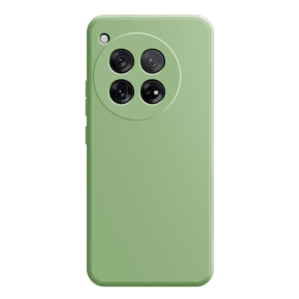 Mikrofiberforet blødt gummi OnePlus 12 cover - Matcha-Grøn Green