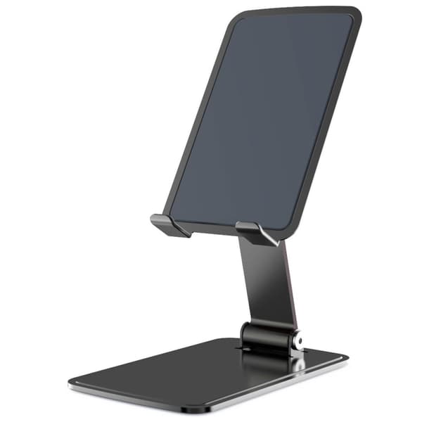 Fällbart universalfäste för telefon och surfplatta i aluminiumlegering - Svart Svart
