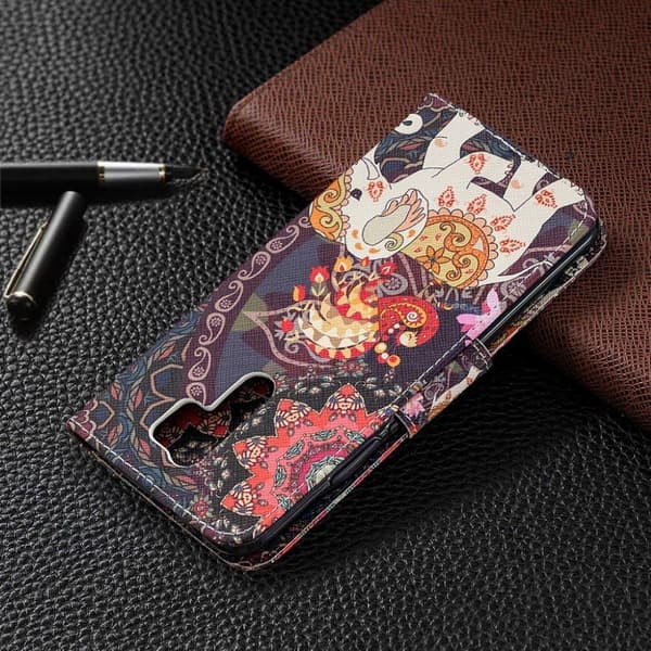 Wonderland Xiaomi Redmi 9 Flip etui - Tribal elefant Multicolor