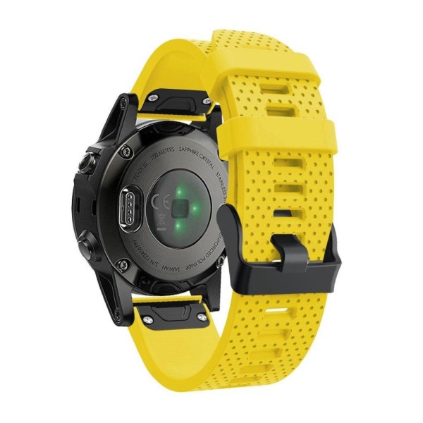 Garmin Fenix 5S Plus snyggt klockarmband i silikon - Gul Gul