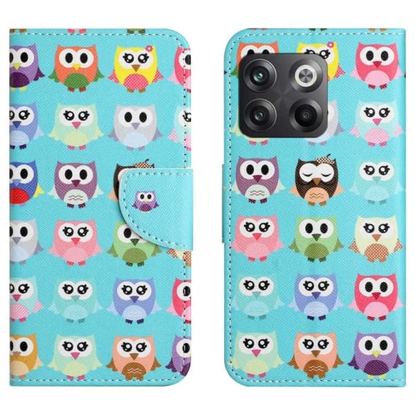 Wonderland OnePlus Ace Pro / 10t Flippetui - Søte Ugler Blue