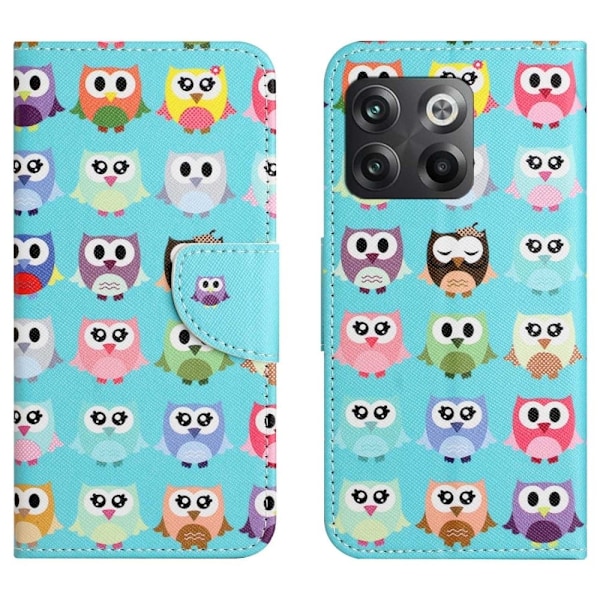 Wonderland OnePlus Ace Pro / 10t Läppäkotelo - Cute Owls Blue