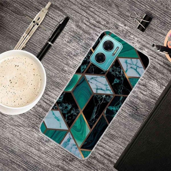 Marmordesign Xiaomi Redmi Note 11E deksel - Smaragd Marmor Green