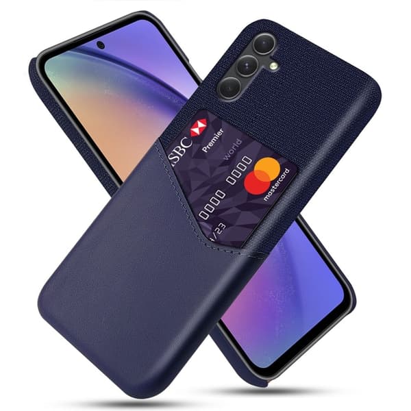 Bofink Samsung Galaxy A55 skal med korthållare - Blå Blå