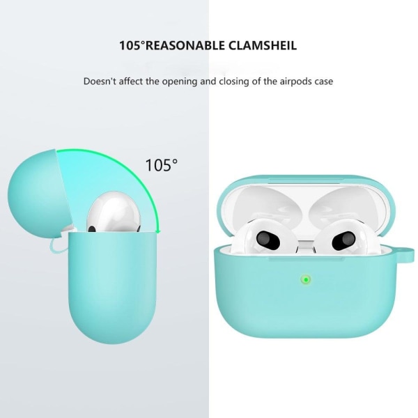 AirPods silicone case with carabiner - Emerald Green Green