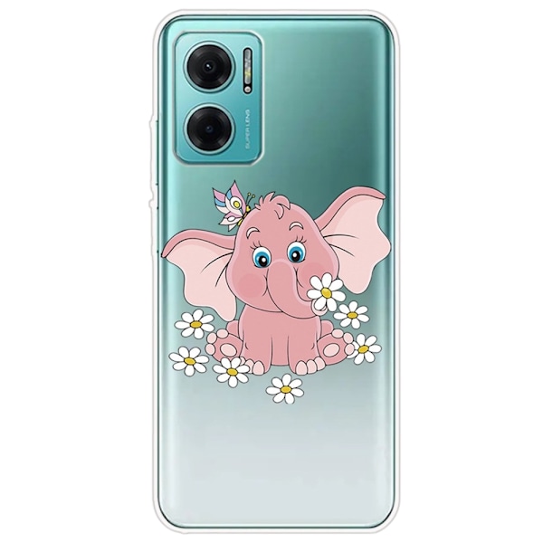 Deco Xiaomi Redmi Note 11E deksel - Rosa Elefant Pink