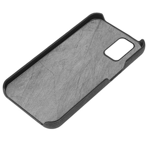 Stötsäkert läderfodral med oval kickstand för Samsung Galaxy A02s - Grön Grön