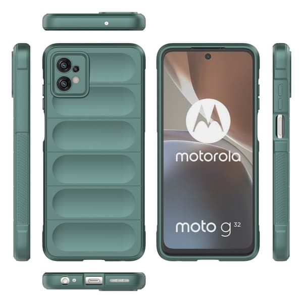 Mjukt greppformat Motorola Moto G32 skal - Grön Grön