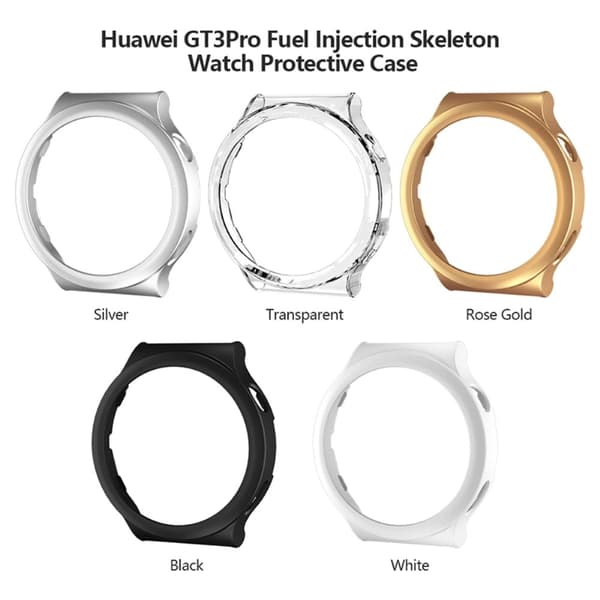 Huawei Watch GT 3 Pro 43mm mat cover med hærdet glas - Sølv Silver grey