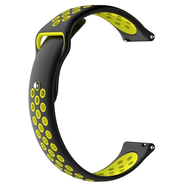 Withings Steel HR (40mm) dual color silicone watch band - Black / Yellow Hole Gul