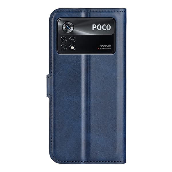 Xiaomi Poco X4 Pro 5G læderetui med pung - Blå Blue