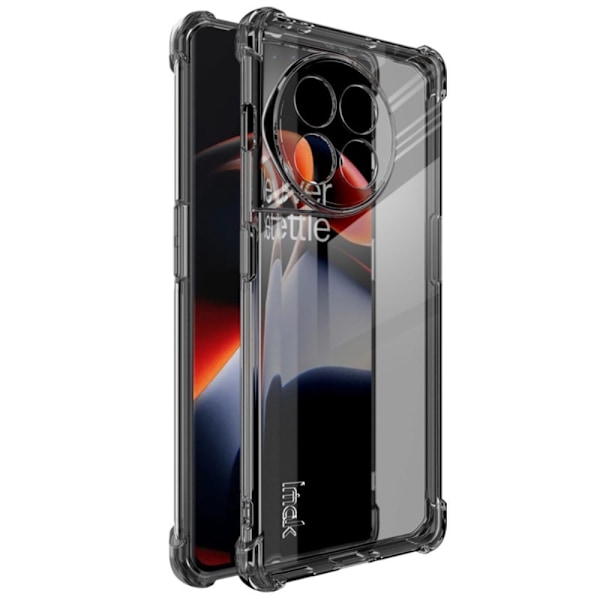 IMAK Airbagskydd för OnePlus 11R / Ace 2 - Genomskinlig Svart Svart