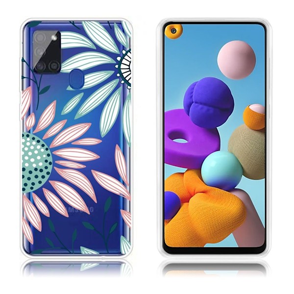Deco Samsung Galaxy A21s Etui - Glad Katt Multicolor