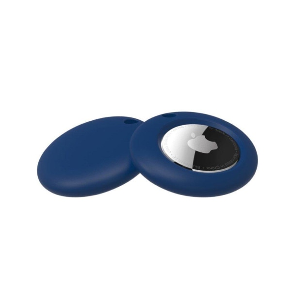 AirTags silicone round shape cover - Dark Blue Blå