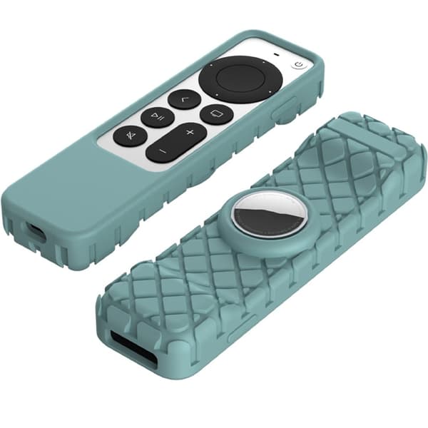 Apple TV 4K (2021) rhombus design silikonisuojus - Syaani Green