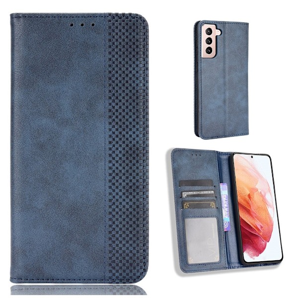 Bofink Vintage Samsung Galaxy S21 nahkakotelo - sininen Blue