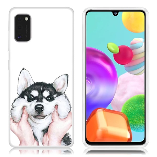 Deco Samsung Galaxy A41 Cover - Hund White