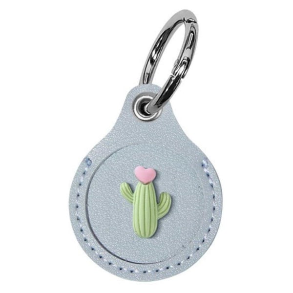 AirTags cute fruit design leather cover - Cactus / Grey Silver grey