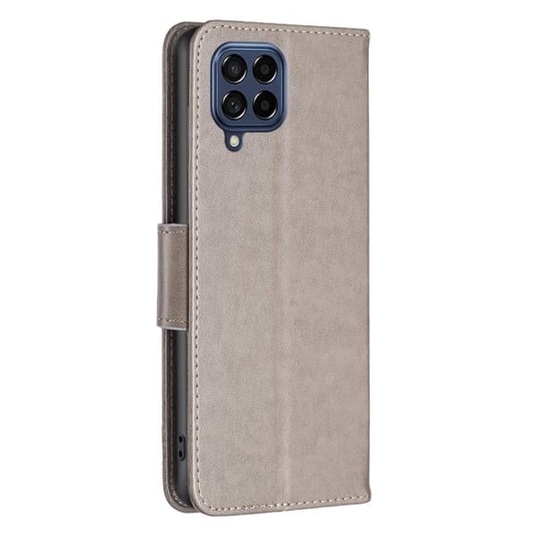 Butterfly Samsung Galaxy M53 5G skinnveske - Grå Silver grey