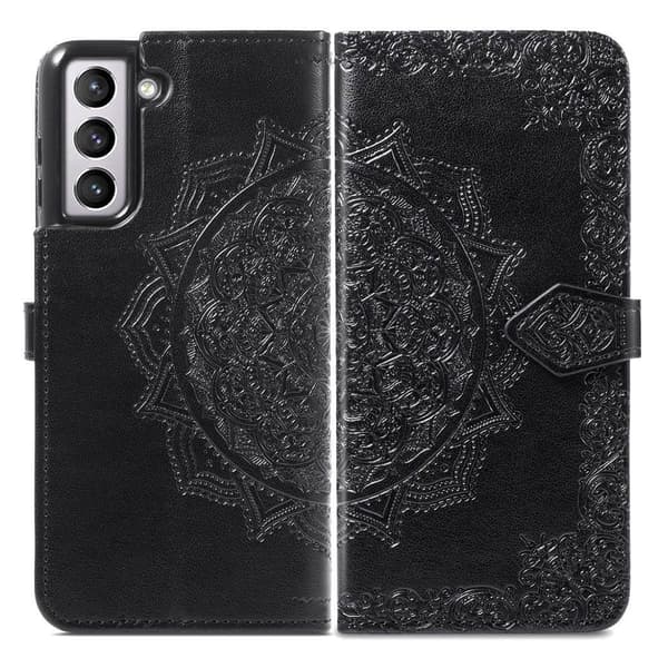 Mandala Samsung Galaxy S21 Plus Flip Etui - Blå Blue