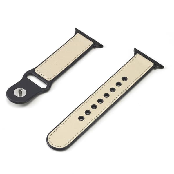 Apple Watch Series 6 / 5 44mm elegant leather watch band - Beige Beige