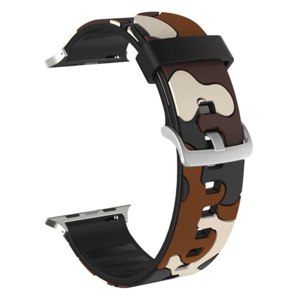 Apple Watch (41mm) cool camouflage silikone urrem - Camouflage Kaffe Brown