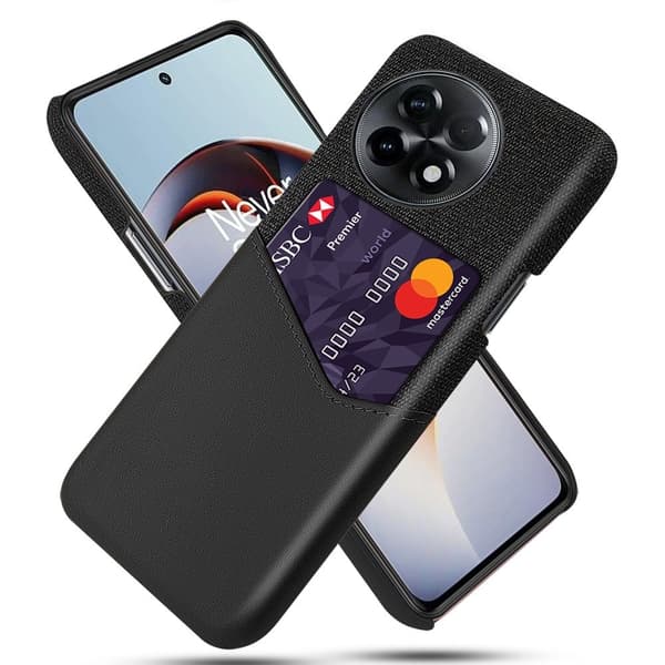 Bofink OnePlus 11R / Ace 2 Kredittkort Deksel - Svart Black