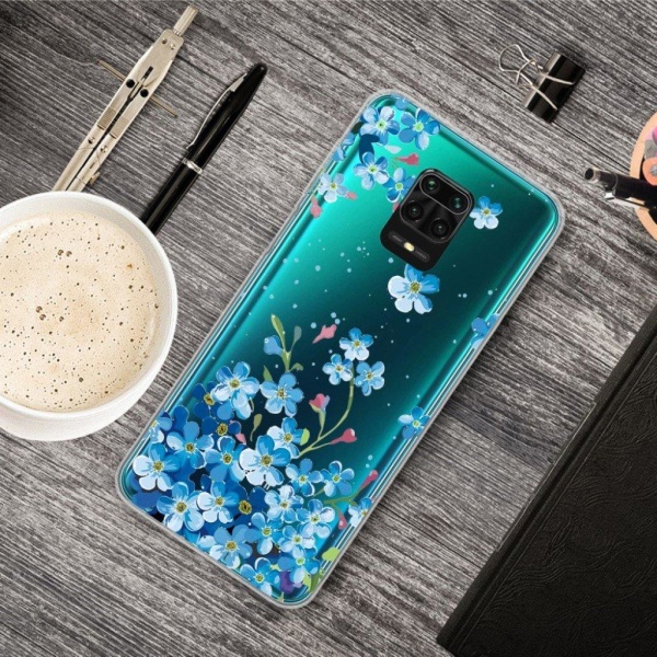 Deco Xiaomi Redmi Note 9 Pro / Note 9S / 9 Pro Max kuoret - Siniset kukat Blue