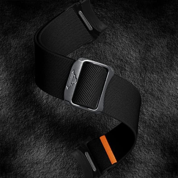 Nylonrem til Samsung Galaxy Watch FE 40mm / Watch7 / Watch6 / Watch 5 / Watch4 Elastisk bånd - Sort Black