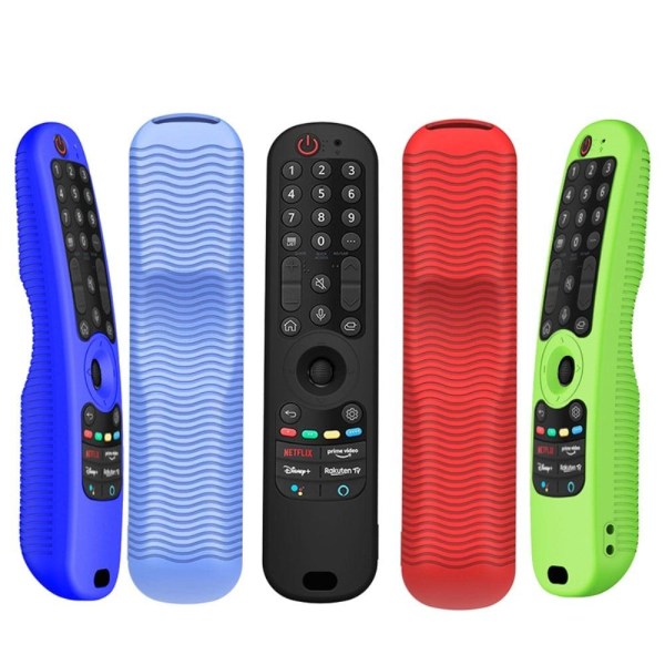 LG Magic Remote 2021 MR21 aaltokuvioinen silikonisuojus - Vihreä Green