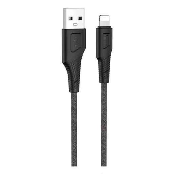 HOCO X58 Airy silikon ladekabel for Lightning - Svart Black