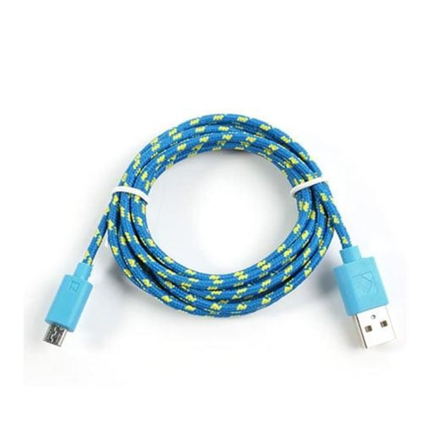 Universel 2m Micro USB Kabel til Android Smartphones - Blå Blå