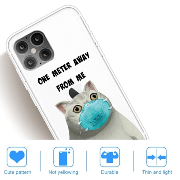 Deco iPhone 12 Mini kotelot - Kissa Yllään Naamio White