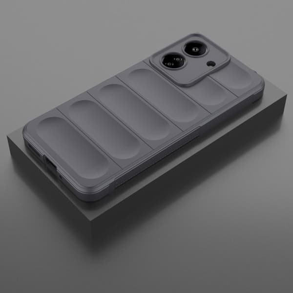 Blødt grebsformet Xiaomi Redmi 13C / Xiaomi Poco C65 cover - Sølv/Grå Silver grey