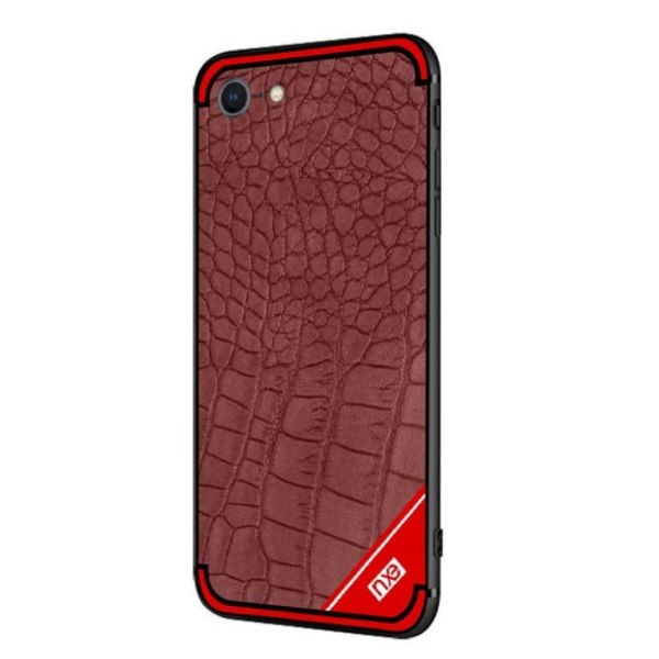 NXE iPhone 7 ja 8 krokotiilikuvioinen suojakuori - Punainen Red