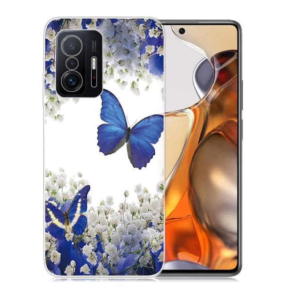 Marble Xiaomi 11T Suojakotelo - Blue Butterflies Multicolor