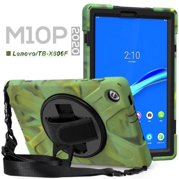 Lenovo Tab M10 FHD Plus hybridi silikonikotelo - Armeijan Vihreä Green