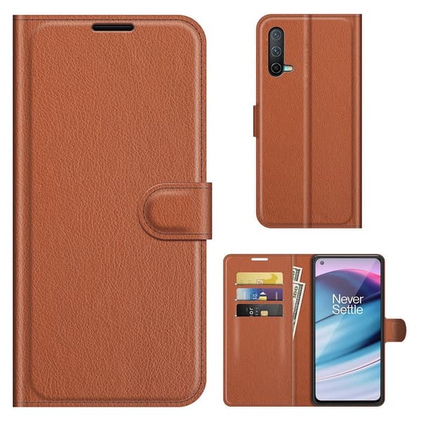 Classic OnePlus Nord CE 5G flip etui - Brun Brown