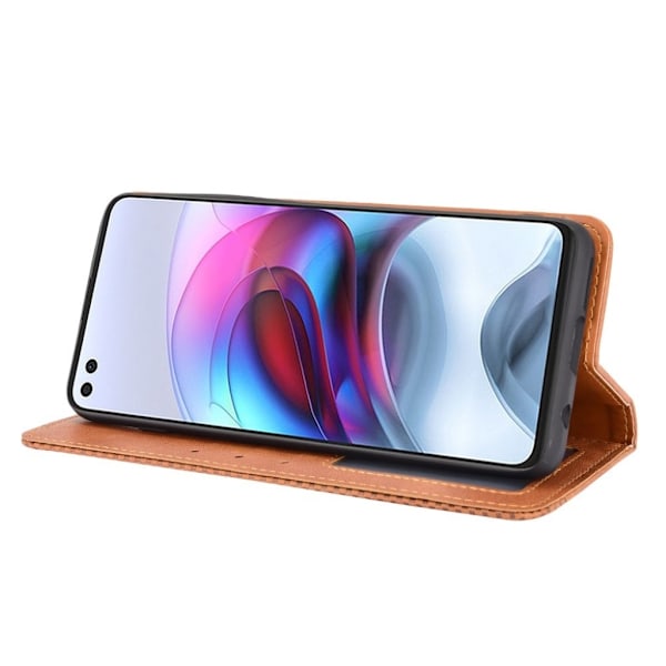 Bofink Vintage Motorola Moto G100 / Motorola Edge S nahkakotelo - Ruskea Brown