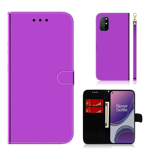 Mirror OnePlus 8T Flippetui - Lilla Purple