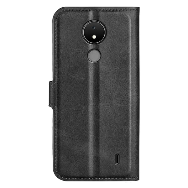 Hållbart konstläder Nokia C21 fodral med plånbok - Svart Svart