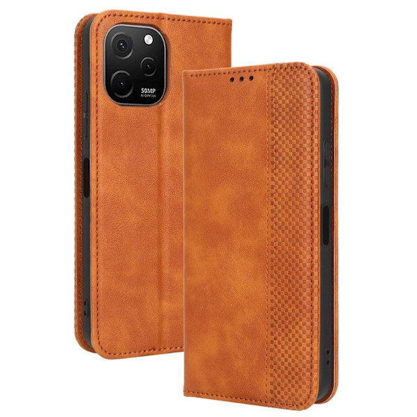 Bofink Vintage läder Huawei Nova Y61 fodral - Brun Brun