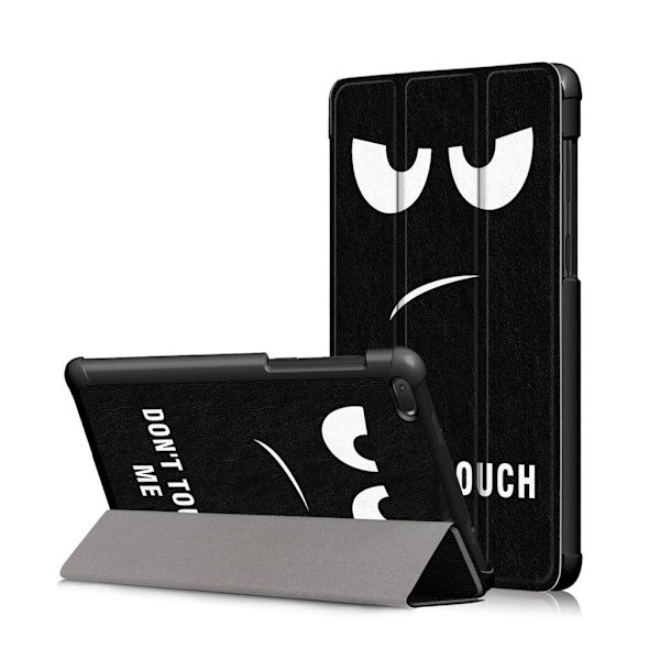 Lenovo Tab E7 Mønstret Lær Flip Etui - Do Not Touch Me Multicolor