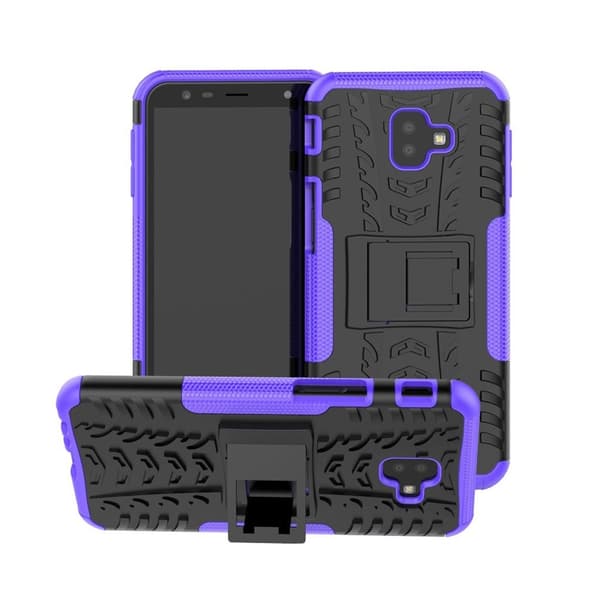 Samsung Galaxy J6 Plus (2018) dæk mønster kombo etui - Lilla Purple