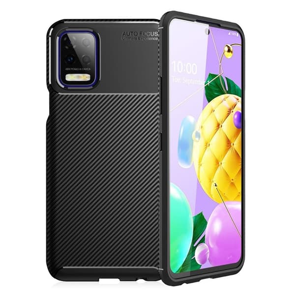 Carbon Shield LG K62 / K52 / Q52 etui - sort Black