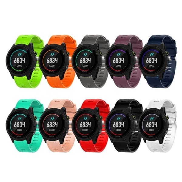 Garmin Forerunner 245 simple silicone watch band - Black Svart
