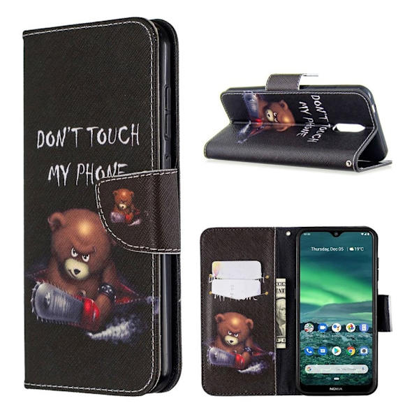 Wonderland Nokia 2.3 flip kotelot - Karhu ja Sen Varoitukset Black