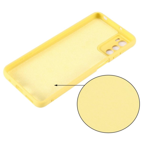 Matte Liquid Silikone Cover til Motorola Moto G42 - Gul Yellow