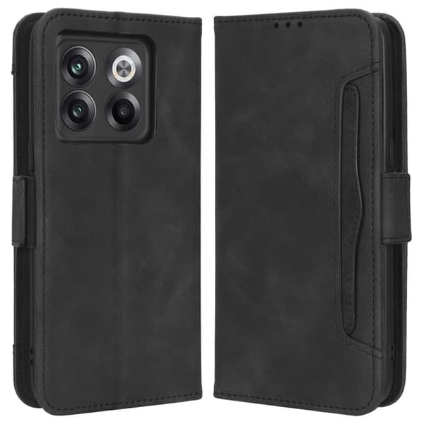Stilig Læretui med Lommebok til OnePlus Ace Pro / 10t - Svart Black